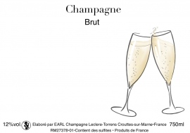 Champagne LECLERE-TORRENS - A. Coupes de champagne